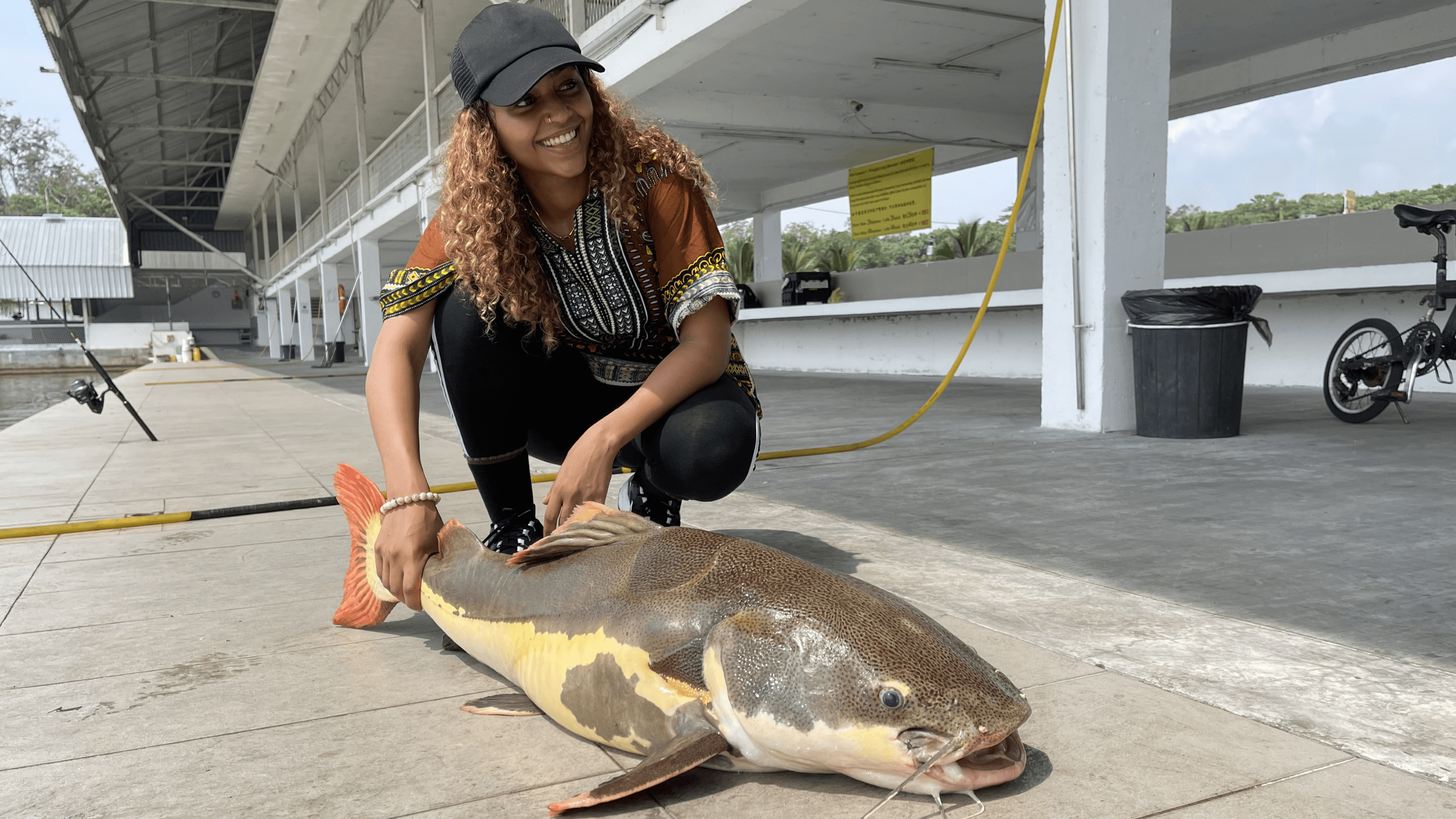 Standard sized Amazonian catfish at NEFFP, took a solid 5 minutes to land on dead bait.