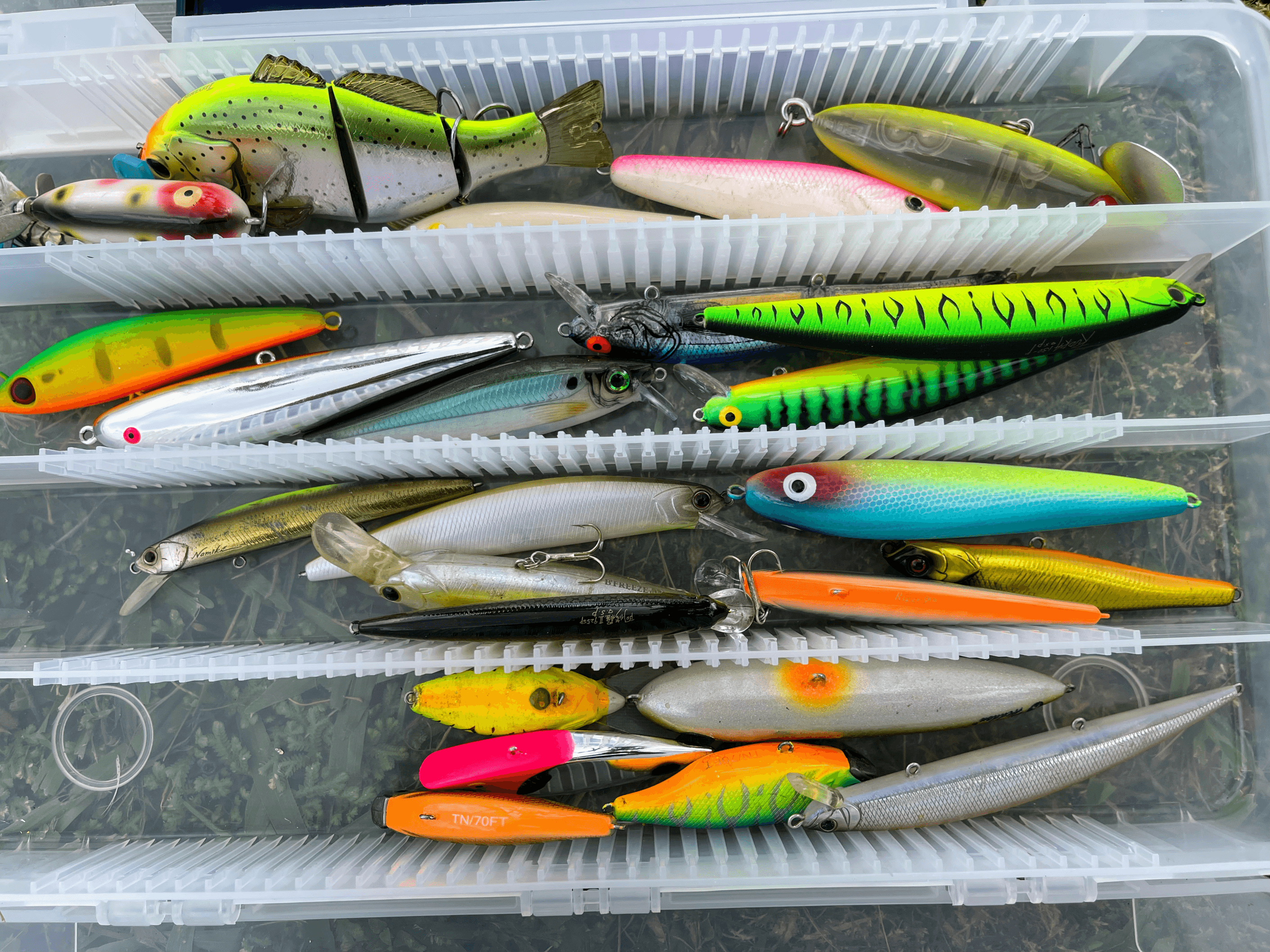 Marucos with her lure selection for the Great Amazon World Fishing Rally
